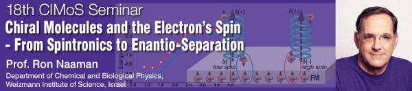 The 18th CIMoS Seminar <br>Chiral Molecules and the Electron's Spin- From Spintronics to Enantio-Separation