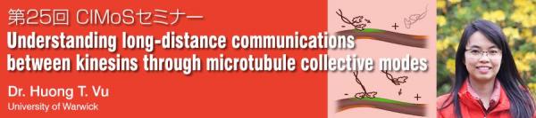 第25回CIMoSセミナー<br>Understanding long-distance communications between kinesins through microtubule collective modes